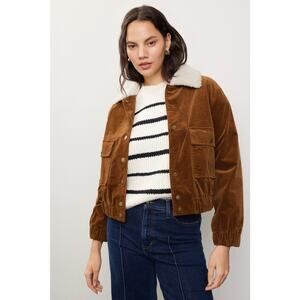 Adam Lippes x RTR Shearling Collar Corduroy Jacket